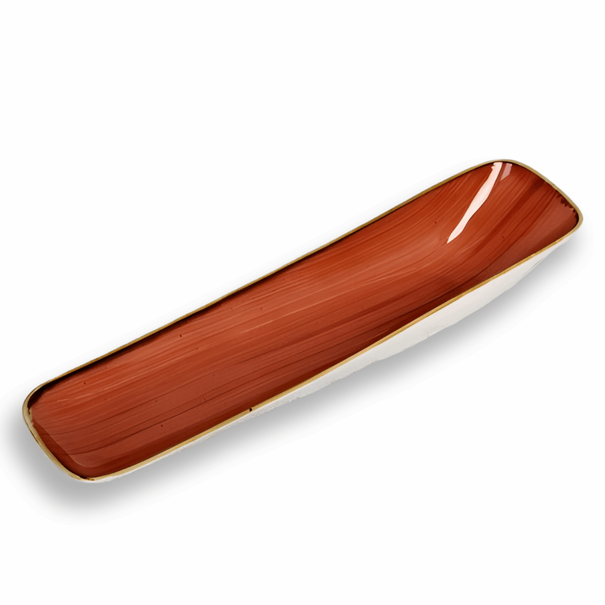 طبق تقديم صغير بورسلين - طقم عشاء اورا البرتقالي - Image 1