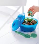 Salad On The Go 1.5L + Mini Container 60 ml + Fork n Knife - Image 3