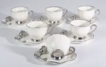 طقم قهوة6فنجان بالطبق Silver 16-28 - Image 3