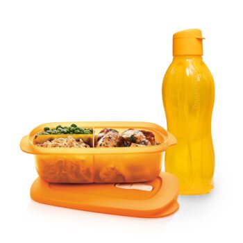 Microwave Lunch Box 1L + Bottle 750 Ml