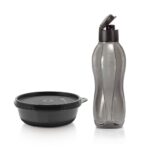 Set of Black Bottle 1L + Bowl 300 ml