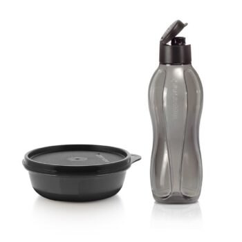 Set of Black Bottle 1L + Bowl 300 ml