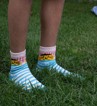 Artsy Cat Kids Neck Socks