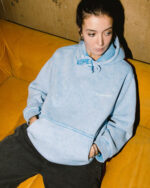 Baby Blue Acid Washed Hoodie - Image 2