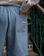Baby Blue Gabardine Shorts - Image 3