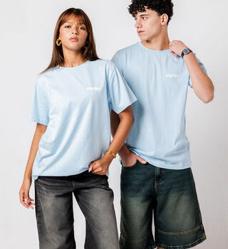 Baby Blue IYS Printed Regular Tee