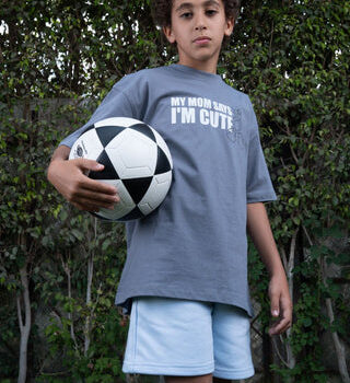 Baby Blue Wide-Leg Kids Sworts