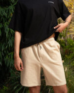 Beige Gabardine Shorts - Image 2