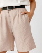 Beige Linen Shorts - Image 4