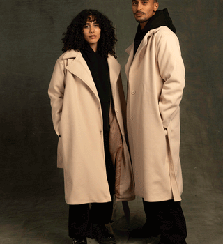 Beige Oversized Coat