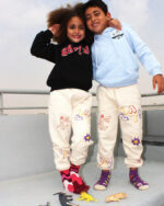 Beige Printed Kids Swants - Image 2