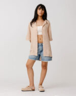 Beige Short Sleeve Shirt - Image 3