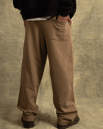 Dark Beige Wide Leg Swants - Image 5