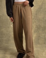 Dark Beige Wide Leg Swants - Image 2