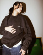 Black Acid Washed Crewneck - Image 3