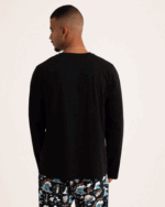 Black Basic Long Sleeve Tee - Image 3