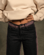 Black Border Washed Straight Jeans - Image 5
