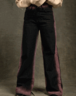 Black Border Washed Straight Jeans - Image 3