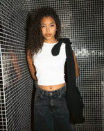 Black Corduroy Bow Bag - Image 2