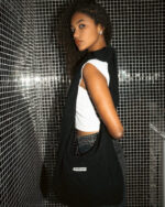 Black Corduroy Bow Bag - Image 3