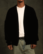 Black English Knit Cardigan - Image 4