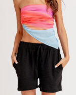 Black Flowy Short - Image 2