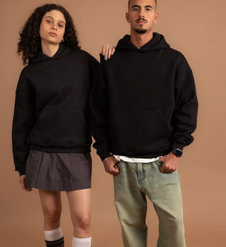 Black Heavy Boxy Hoodie