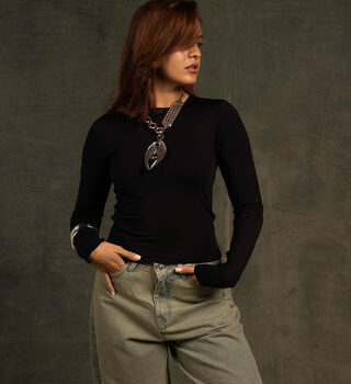 Black Long Sleeve Top