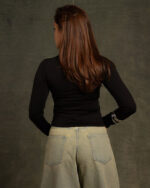 Black Long Sleeve Top - Image 2