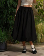 Black Maxi Balloon Skirt - Image 2