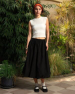 Black Maxi Balloon Skirt
