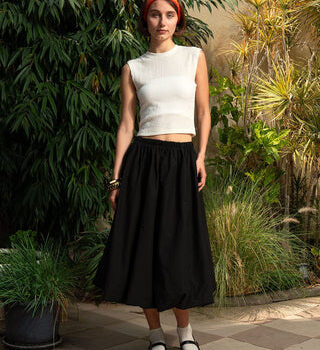 Black Maxi Balloon Skirt