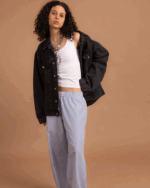 Black Oversized Denim Jacket - Image 2