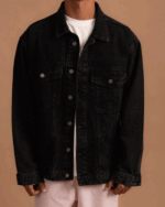 Black Oversized Denim Jacket - Image 6