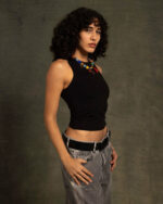 Black Sleeveless Cropped Top - Image 3