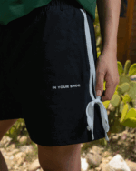 Black Striped Bow Shorts - Image 3