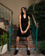 Black Tied Up Linen Vest - Image 2