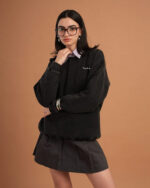 Black Washed Crewneck - Image 7