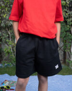 Black Wide-Leg Kids Sworts - Image 2