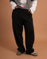Black Wide Leg Swants - Image 3