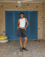 Blackened Pearl Wide-Leg Washed Sworts - Image 2