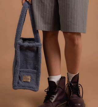 Blue Boxy Tote Bag