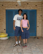 Blue Cotton Jorts