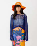 Blue Fishnet Top - Image 3