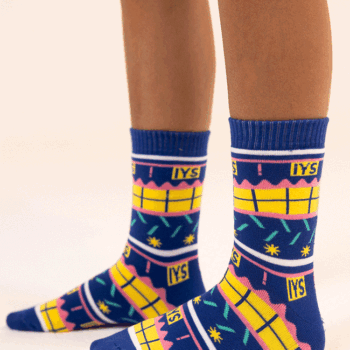 Blue IYS Stars Fluffy Socks