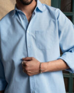 Blue Oversized Oxford Shirt - Image 2