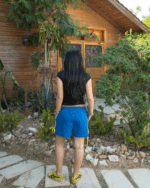 Blue Striped Bow Shorts - Image 3
