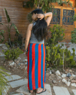 Blue Stripes Maxi Flowy Wrap - Image 3