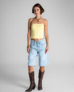 Blue Washed Star Jorts