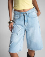 Blue Washed Star Jorts - Image 3